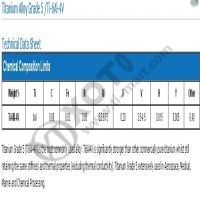 Ti 6Al 4V (Grade 5) Titanium Alloy Data